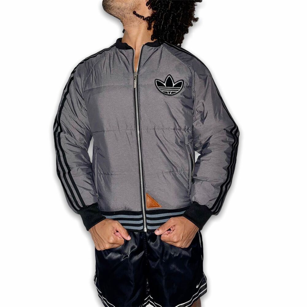 Adidas Originals Vintage Rare Puffer Serrated Jacket Coat Skateboard